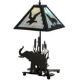 thumbnail image 1 of Meyda 150573 22 in. Wildlife on The Loose with Lighted Base Table Lamp, Black & Na, 1 of 4
