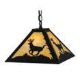 thumbnail image 1 of Meyda 151728 12 in. Square Lone Deer Pendant, Black & Ba, 1 of 6