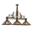 thumbnail image 1 of Meyda 152313 45 in. Winter Pine Tall Pines 3 Light Island Pendant, Antique Copper & Silver Mica, 1 of 7