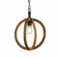 thumbnail image 1 of Meyda 152439 14 in. Cilindro Bola Rope Pendant, Manilla Rope Black Powdercoat, 1 of 7