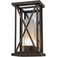 thumbnail image 1 of Meyda 153261 8.5 in. Mirror Cross Wall Sconce, Chocolate, Gold & Frost, 1 of 6