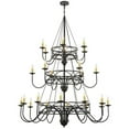 thumbnail image 1 of Meyda 155775 60 in. Polonella 24 Light Three Tier Chandelier, Antique Iron Gate, 1 of 1