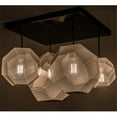 thumbnail image 1 of Meyda 161911 30 in. Nidos 4 Light Pendant, Mirror Black & Nickel, 1 of 7