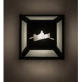 thumbnail image 1 of Meyda 162701 10 in. Canoe Wall Sconce, Black & Zag-1, 1 of 6