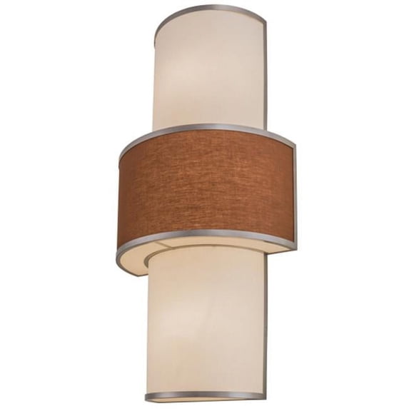 Meyda 163814 24 in. Jayne Wall Sconce, Nickel