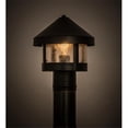 thumbnail image 1 of Meyda 169837 8 in. Fulton Prime Post Mount, Seedy Glass & Plain Black Powdercoat, 1 of 4
