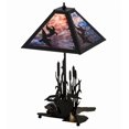 thumbnail image 1 of Meyda 170687 21 in. Ducks in Flight with Lighted Base Table Lamp, Textured Black & Pb, 1 of 6