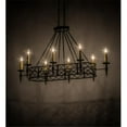 thumbnail image 1 of Meyda 171574 55 in. Top Ridge 8 Light Chandelier, Textured Black Cream Candles No Drip, 1 of 3