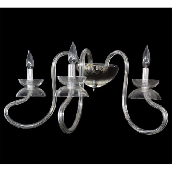 Meyda 174424 20 in. Miro 3 Light Wall Sconce, Crystal & Chrome