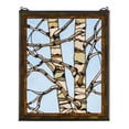 thumbnail image 1 of Meyda 175993 24 x 19 in. Birch Tree in Winter Stained Glass Window, Vasdy Ca Beige Amber Kalt, 1 of 1