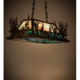 thumbnail image 1 of Meyda 178862 35 in. Moose At Dusk Oblong Pendant, Dark Burnished Antique Copper Purple & Blue Blue & Green, 1 of 7