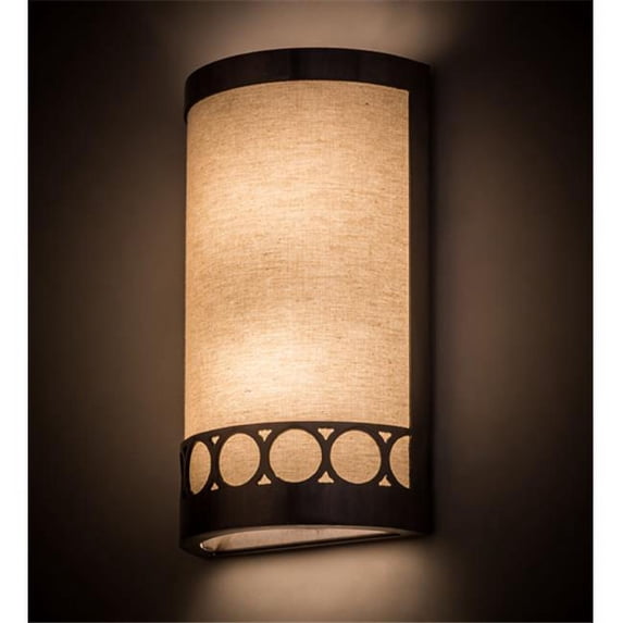 Meyda 181532 8 in. Cilindro Prime Wall Sconce, Satin Clear - Deco Contemporary Acrylic