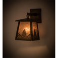 thumbnail image 1 of Meyda 182078 7 in. Mountain Pine Hanging Wall Sconce, Antique Copper & Silver Mica, 1 of 1