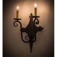 thumbnail image 1 of Meyda 183262 12 in. Angelique 2 Light Wall Sconce, Graphite Pewter, 1 of 1