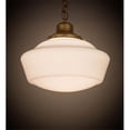 thumbnail image 1 of Meyda 183317 16 in. Revival Schoolhouse with Traditional Globe Pendant, White - Victorian Revival, 1 of 1