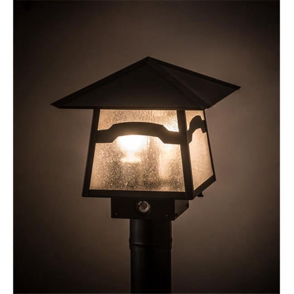 Meyda 183624 11.5 in. Square Stillwater Mountain View Post Mount, Zasdy Craftsman