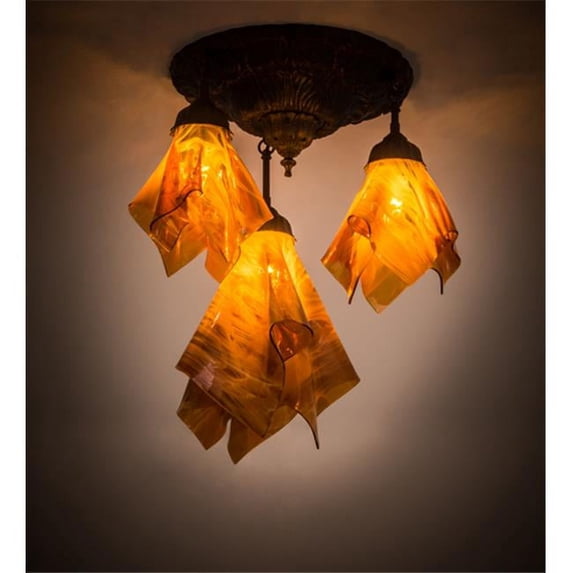 Meyda 183930 21 in. Taste of Honey 3 Light Pendant