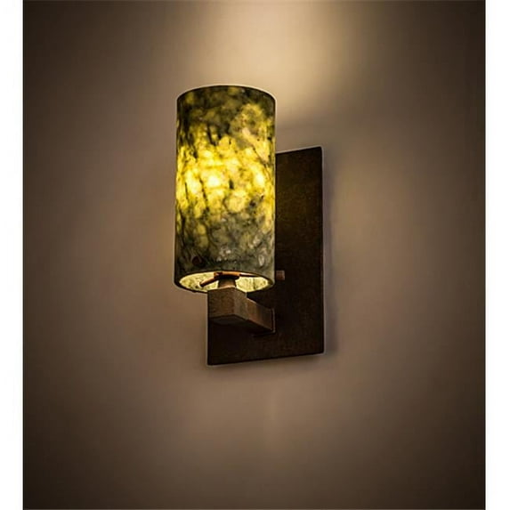 Meyda 185631 4.5 in. Cilindro Jadestone Wall Sconce, Rusty Nail