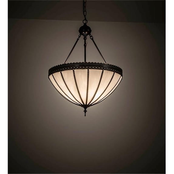 Meyda 198338 21 in. Gothic Inverted Pendant - Craftsman Brown