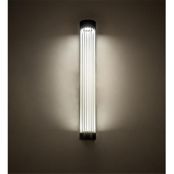 Meyda 198852 3 in. Cilindro Pipette LED Wall Sconce - Weathered Brass