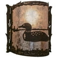thumbnail image 1 of Meyda 205682 9 in. Loon Left Wall Sconce - Chocolate, Black & Silver Mica, 1 of 5