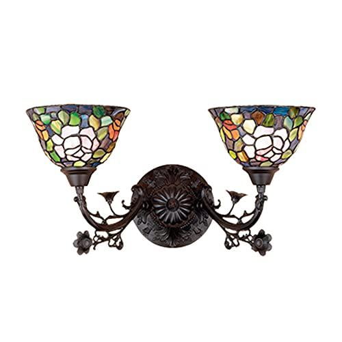Meyda 21"W Tiffany Rosebush 2 LT Wall Sconce.613