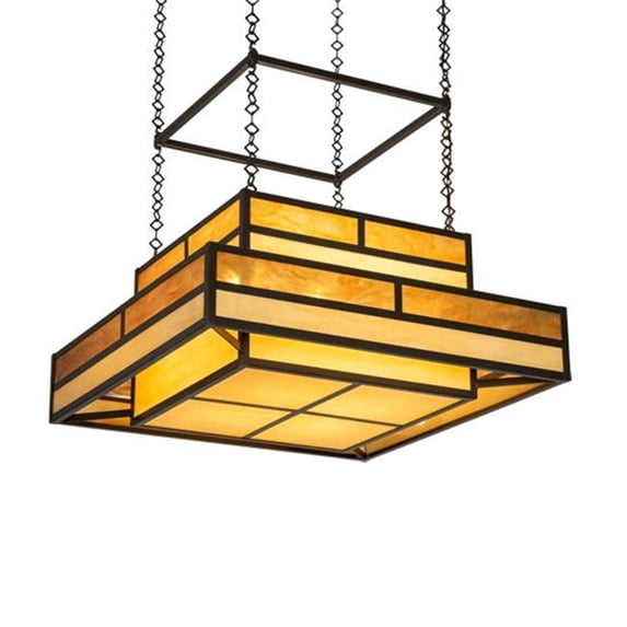 Meyda 223100 36 in. Square Hyde Park T Mission Pendant