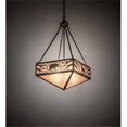 thumbnail image 1 of Meyda 223450 18 in. Square Lone Bear & Wolf Inverted Pendant, 1 of 5