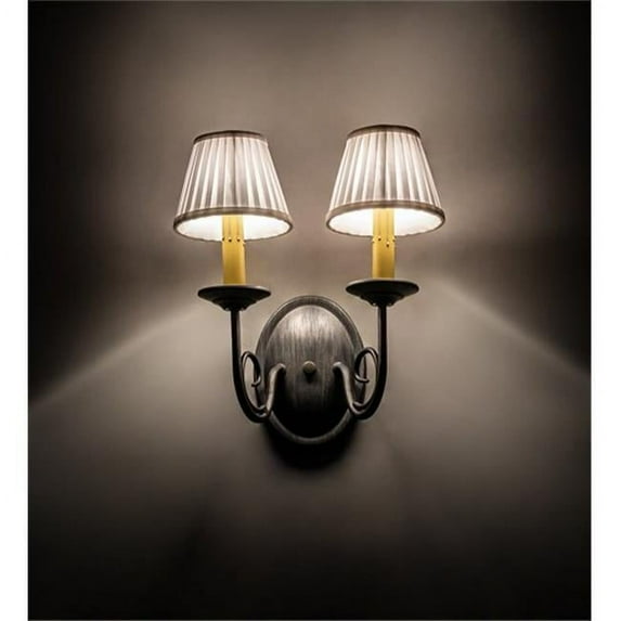 Meyda 226109 11 in. Wide Jenna 2 Light Wall Sconce