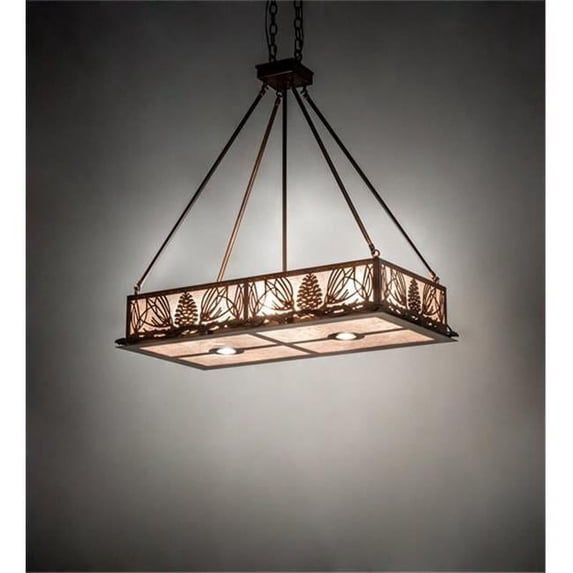 Meyda 227680 36 in. Long Mountain Pine Oblong Inverted Ceiling Pendant Fixtures