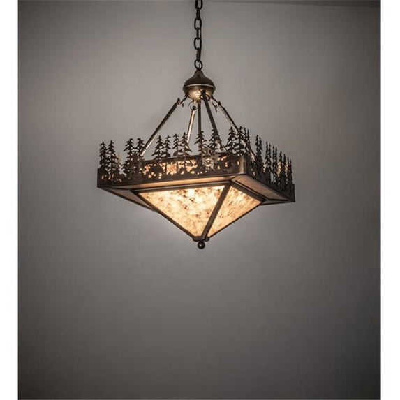 Meyda 236054 19 in. Square Pine Lake Inverted Ceiling Pendant Fixtures