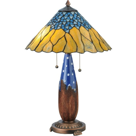 24.5"H Cristal Azul Table Lamp