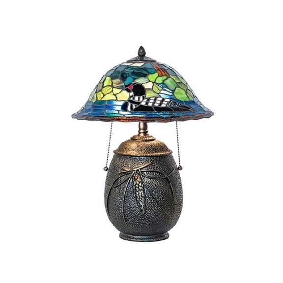 Meyda 274250 18 in. High Loon Table Lamp