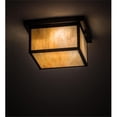 thumbnail image 1 of Meyda 4782 12 in. Square Hyde Park Prime Flushmount, Beige & Iridescent, 1 of 6