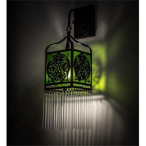 Meyda 50519 8 in. Wide Celtic Knot Hanging Lantern Wall Sconce