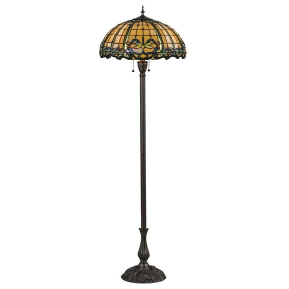 Meyda 63-inch Tiffany Dragonfly Floor Lamp