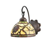 Meyda 8" Wide Tiffany Pinecone Wall Sconce