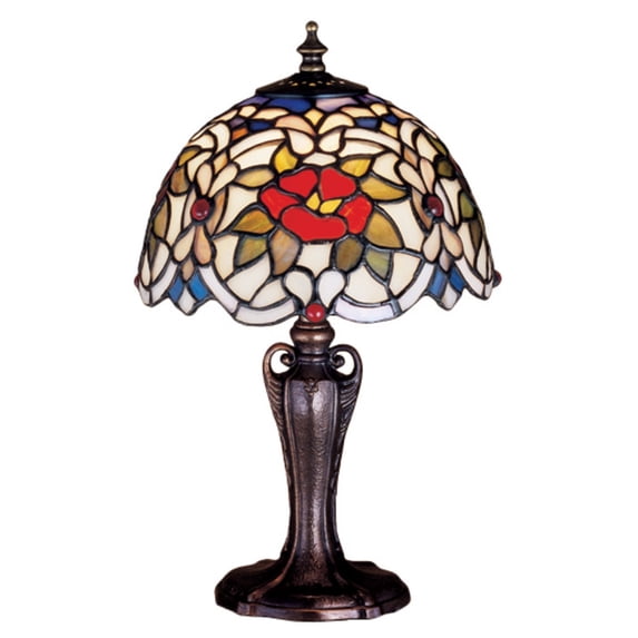 Meyda Tiffany Tiffany 13'' H Table Lamp with Bowl Shade