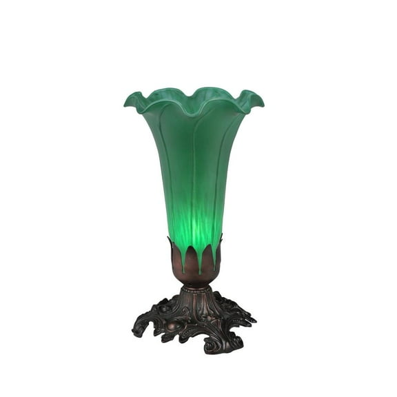 Meyda Home Indoor Decorative Lighting Accessories 8"H Green Pond Lily Accent Lamp