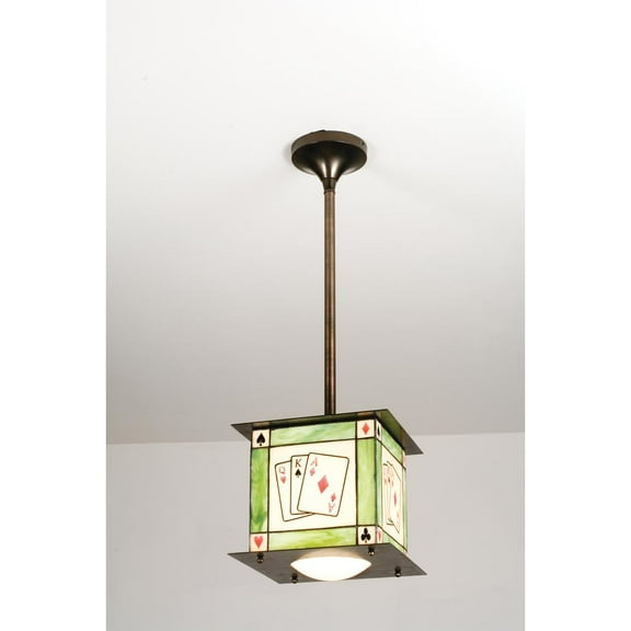 Meyda Lighting 10"Sq Texas Hold'em Mini Pendant 15544