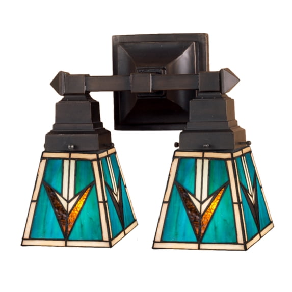 12"W Valencia Mission 2 LT Wall Sconce