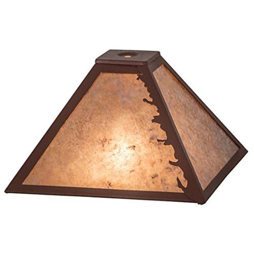 Meyda Lighting 13'H Mission Flushmount, Mahogany Bronze - 132321