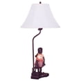 thumbnail image 1 of 14.5"H Silhouette Girl With Kitten Accent Lamp, 1 of 2