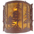 thumbnail image 1 of Meyda Tiffany 113012 15 Inch Wide Tall Pines Wall Sconce   Rust Finish with Amber Mica Shade, 1 of 2