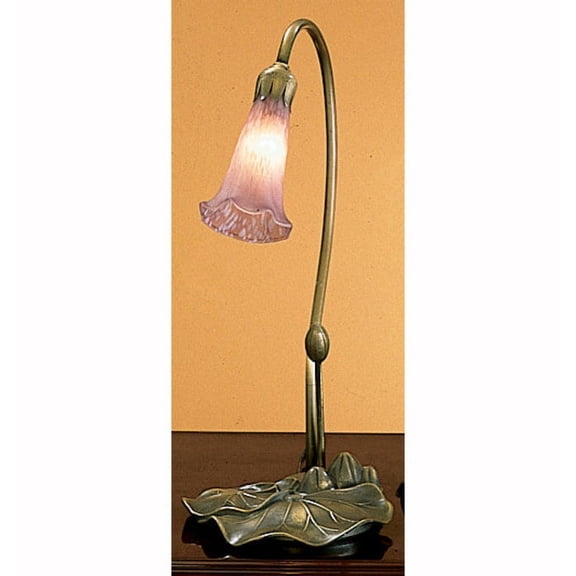 16"H Cranberry Pond Lily Accent Lamp