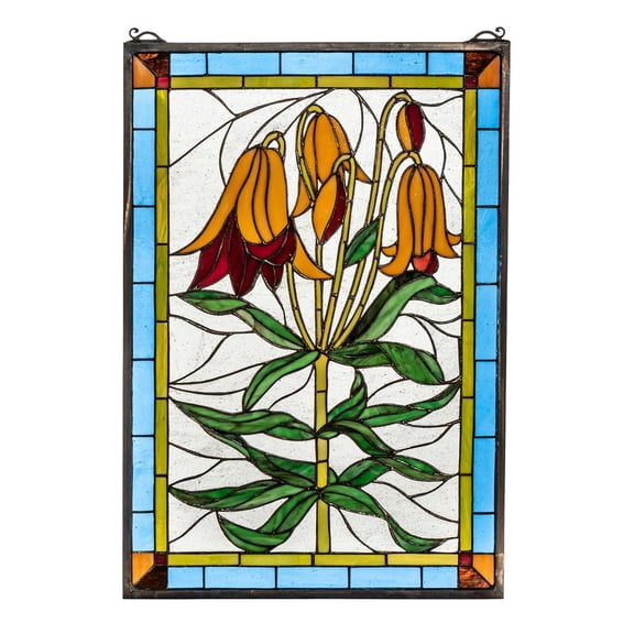 32660 Meyda 16"W X 24"H Trumpet Lily Stained Glass Window
