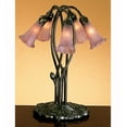 thumbnail image 1 of 16.5"H Cranberry Pond Lily 5 Lt Accent Lamp, 1 of 7