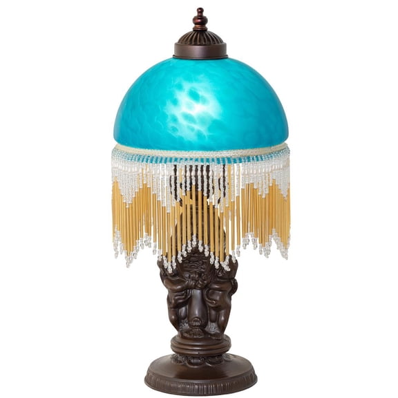 Meyda Lighting 17" High Roussillon Cherub With Lantern Mini Lamp