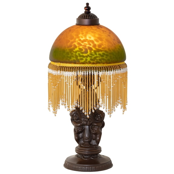 17" High Roussillon Cherub With Lantern Mini Lamp