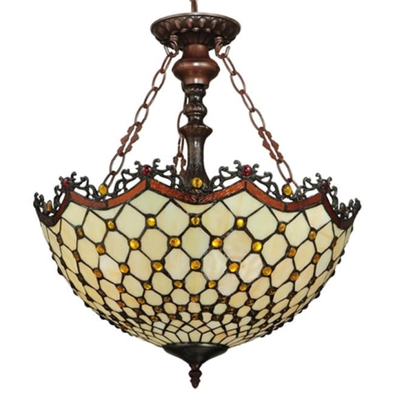18"W Jeweled Katherine Inverted Pendant